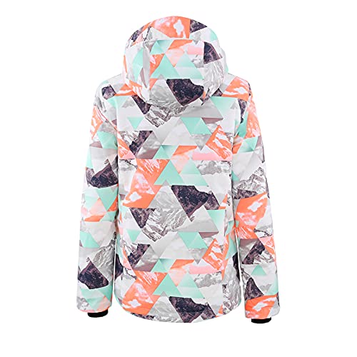 Women's Waterproof Ski Jackets Pants Set Windproof Girls Snowboard Suit Colorful Printed Snowsuit
