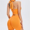 Spring and Yoga Clothes Peach Pants Suit Seamless Self-cultivation Running Training Sports Fitness Clothes(Large)