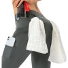 2 Pieces Zipper Yoga Suits Fitness Paded Crop Tank Top Tennis Multi Pocket Leggings Golf Sets