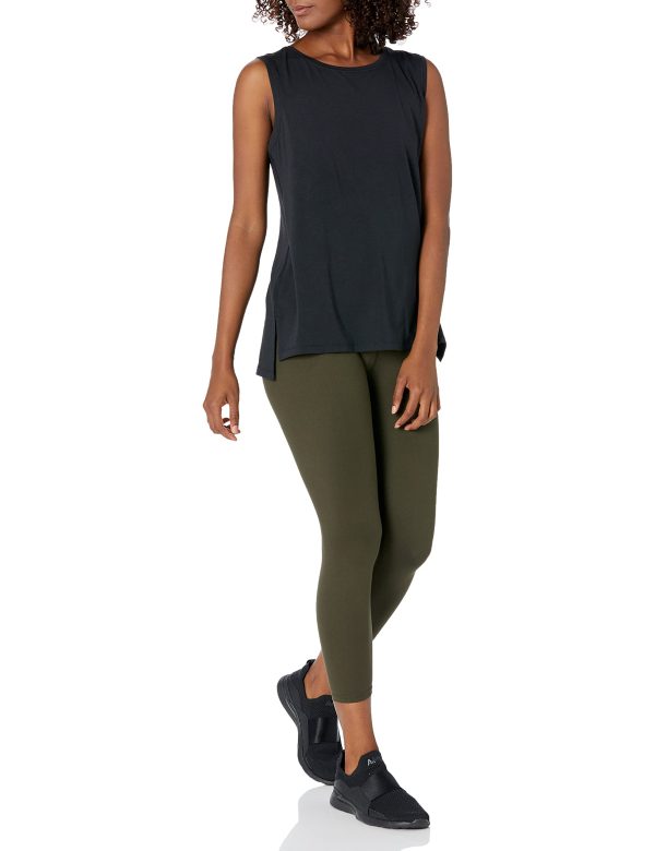 Women's Soft Cotton Relaxed-Fit Yoga Tank Top (Available in Plus Size)