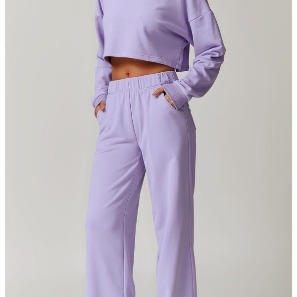 Long Sleeves Sports Set Women Quick-Dry Yoga Clothing Fitness Bra Sweatpants Gym Set Women Workout Tracksuit