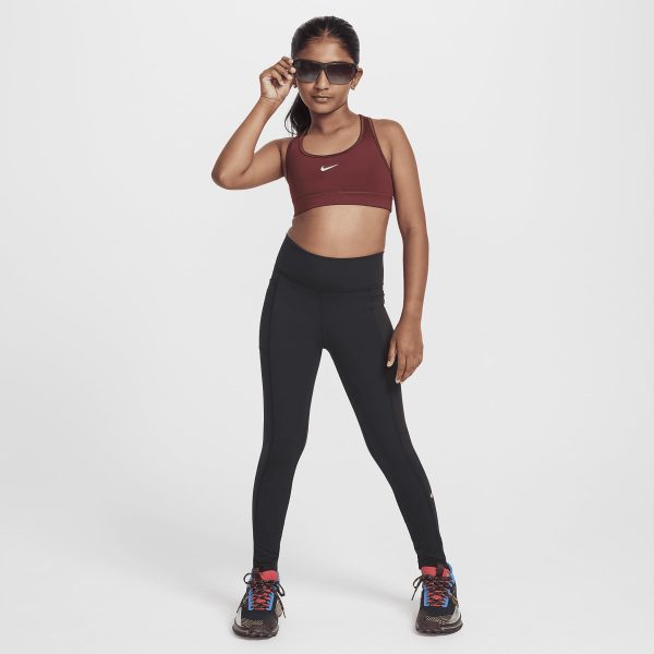 Girls' Dri-fit One Tights Pockets (Little Big Kid)