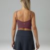Women's Dreamlux Crop Tank Tops with Built in Bra Adjustable Spaghetti Strap Workout Yoga Camisole