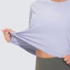 Workout Crop Tops for Women Short Sleeve Shirts Loose Fit Yoga Athletic Basic Cropped T-Shirts