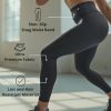 Tummy Control Compression Leggings for Women | High Waisted Workout Yoga Pants (Black + Olive Brown with Pockets, 2XL) Bundle