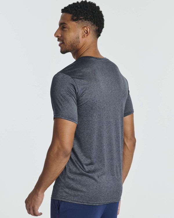 5 Pack: Men’s Short Sleeve Dry Fit Active Crew Neck T Shirt - Athletic Running Gym Workout Tee Tops