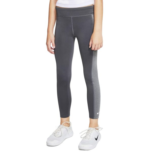 Kids Girl's All in Tights (Little Kids/Big Kids) Dark Grey/Dark Grey/Heather/White SM (7-8 Big Kids)