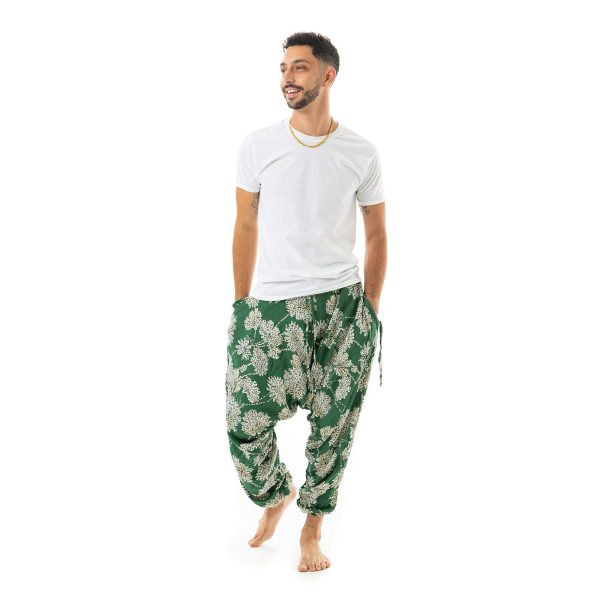 Harem Boho Cotton Summer Pants for Women, Loose Lightweight Pants for Women with Pockets, Womens Casual Beach and Yoga Pants