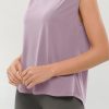 Modal Soft Sleeveless Shirts for Women Crew Neck Yoga Tee Summer Flowy Workout Tank Tops