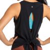 Women's Pima Cotton Workout Tanks Tie Back Sleeveless Shirts Yoga Athletic Open Back Sport Gym Tops